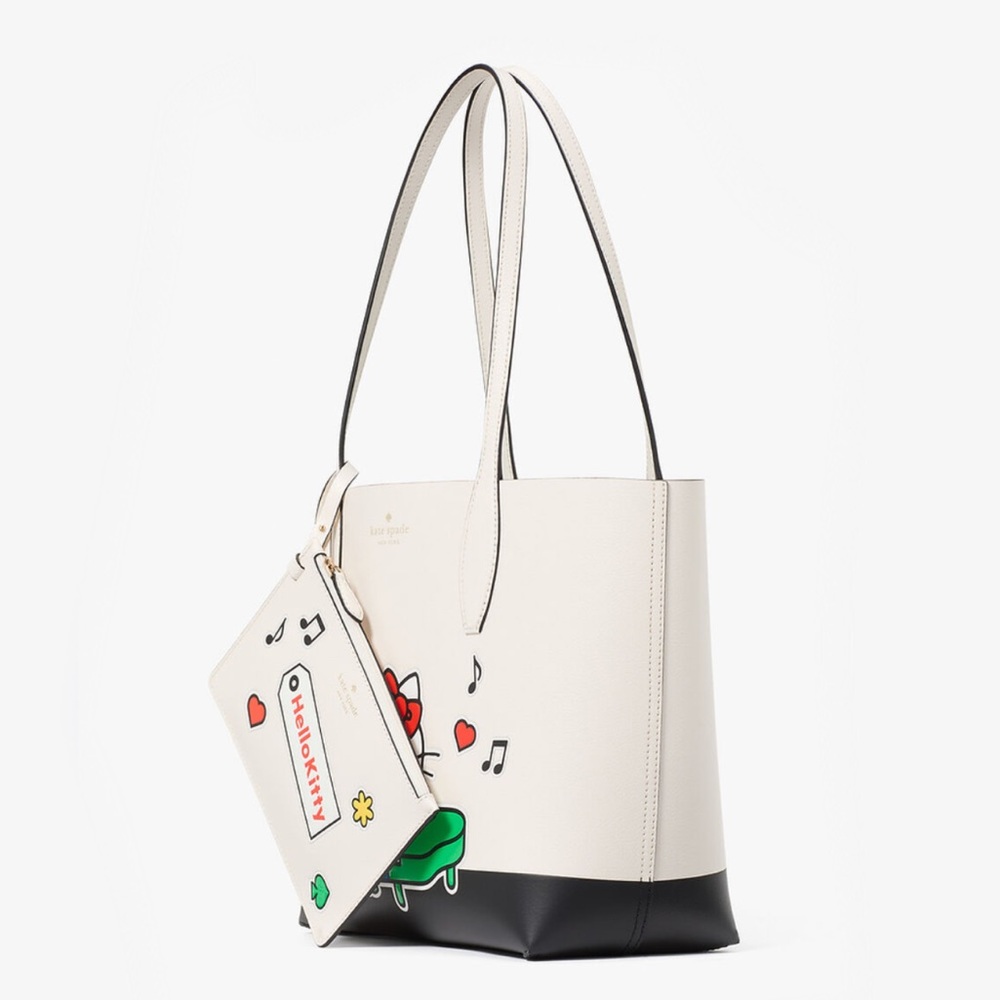♠️Kate Spade X Sanrio Hello Kitty Small Leather Tote Bag NWT - Picture 2 of 6